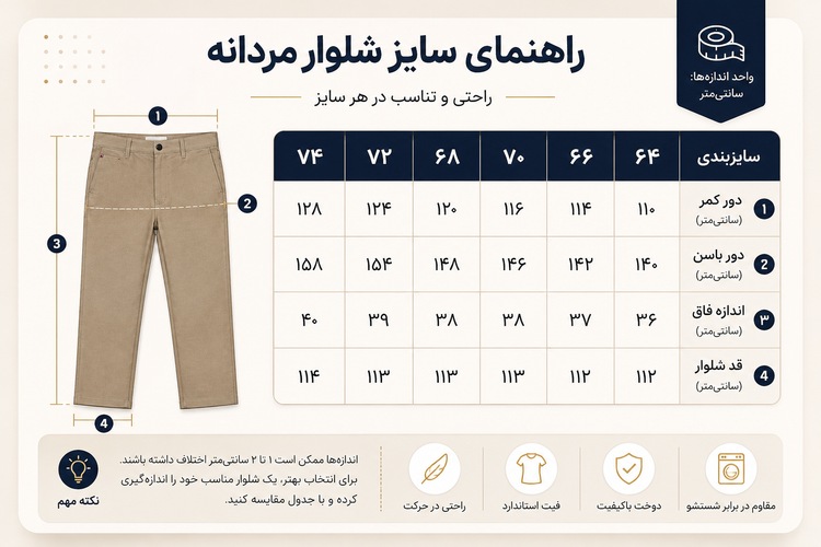 شلوار کتان مردانه یوسف مدل Bigcot 12 سبک و خنک
