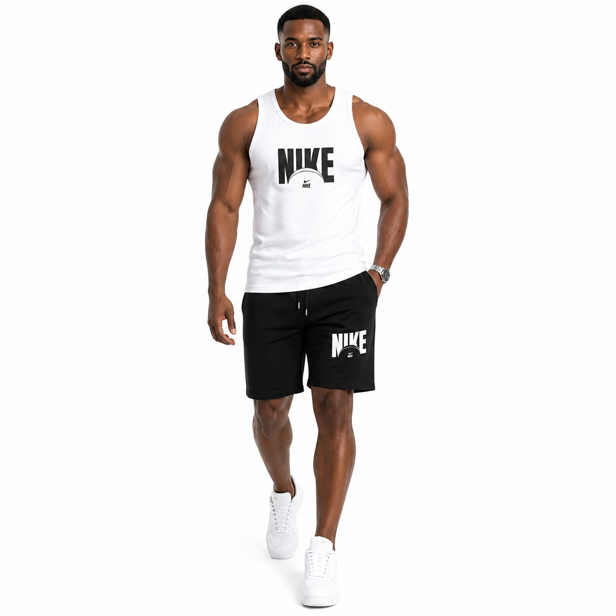 تاپ و شلوارک اسپرت مردانه یوسف مدل  NIKE لطیف و بادوام